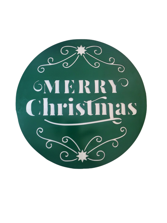 Large Round Christmas Sign